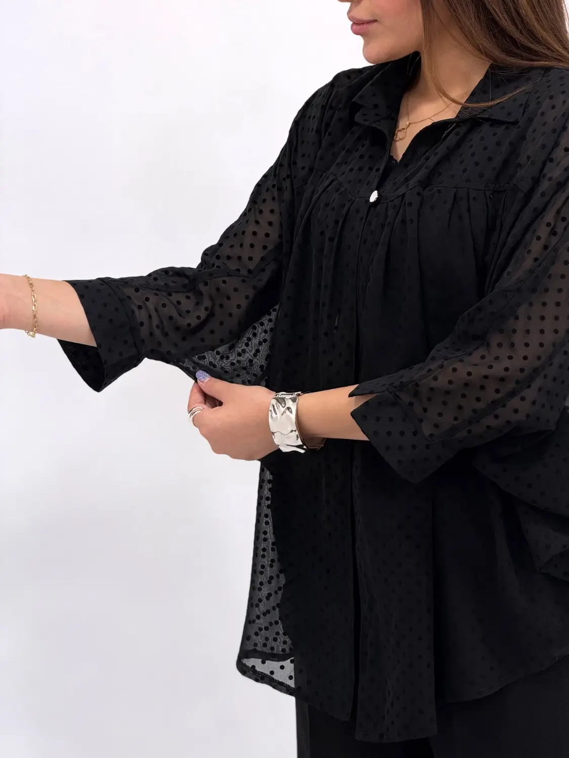 پانچ حریر مجلسی مشکی